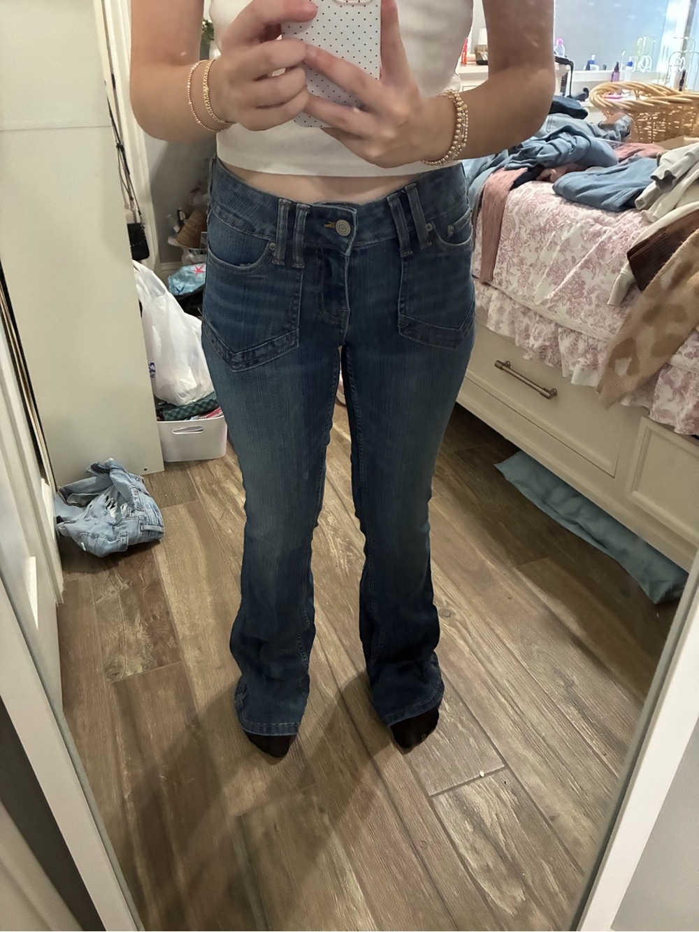 American Eagle Outfitters Dark Blue Flare Jeans